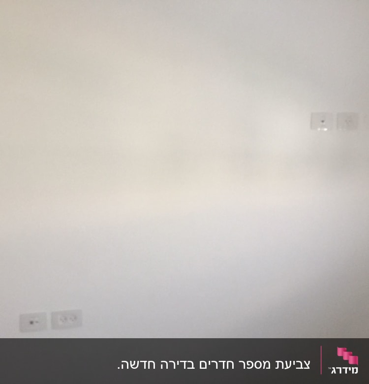 קיר לבן עם שקעים חשמליים